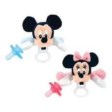 nookums 迪士尼禮盒組 寶寶可愛造型安撫奶嘴玩偶, 0歲以上, 米奇&米妮, 1組