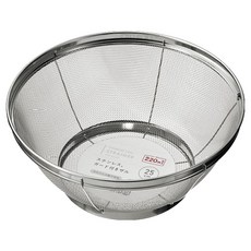 ECHO不鏽鋼瀝水籃 網狀瀝水設計 適用清洗蔬果麵條 廚房必備, 1入, 銀色, 25cm