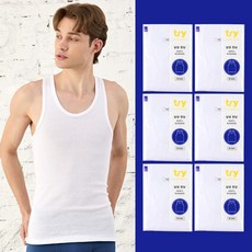 TRY 男性透氣基本款純棉背心6件組 EMRSJ0A