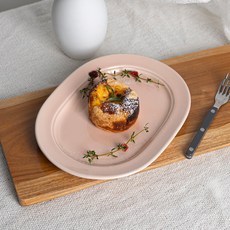 라세라미끄 르파레트 타원 접시, 로제핑크, 1개