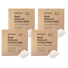 바루쟈 목화씨가 보이는 무형광 무표백 3겹 화장솜, 300개입, 4개