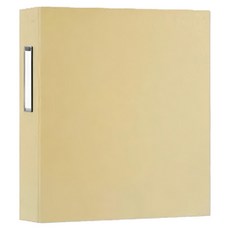 珠友文化 A4 D型檔案夾，3孔，厚36盎司硬紙板，附抽取式背卡, 奶茶, 1本