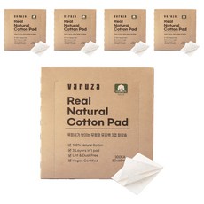 varuza 無漂白無螢光劑化妝棉, 300入, 5盒