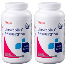 GNC 츄어블 비타민 C 500, 90정, 2개