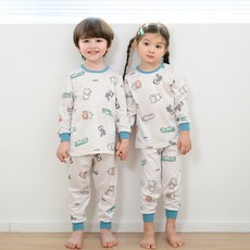 bonumam 兒童九分緹花居家服上衣與褲子套裝