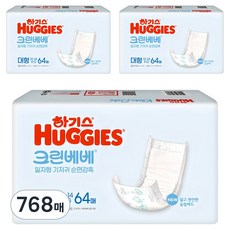 HUGGIES 好奇 Clean Bebe一字型尿布, 第4階段, 768張