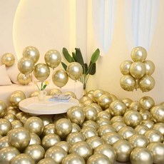 P&B UNITY 金屬圓形氣球 30cm 50入, 04 海灘金, 1個