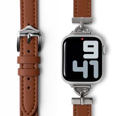 NUART Apple Watch 相容纖薄皮革錶帶, 棕色, 1個