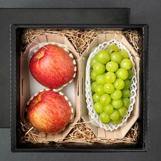 가족 실속 샤인머스켓 사과 혼합세트 1.7kg, 1세트