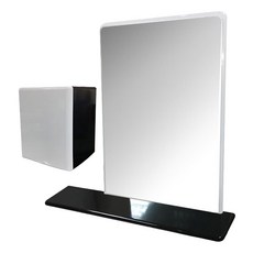 蒂娜 防水浴鏡吊櫃組 吊櫃, 銀色 + 黑色