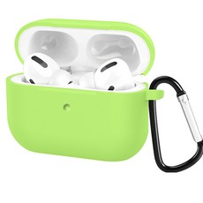 Fortitude 矽膠纖薄貼合 AirPods Pro 保護殼 + 登山扣, 淺綠色(保護殼), 單一商品, 1個