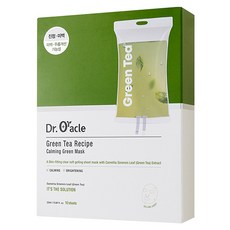 Dr.Oracle 綠茶配方舒緩綠色面膜 25ml, 10片, 1盒