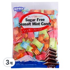 케케걸 슈가프리 씨솔트 민트 캔디, 500g, 3개