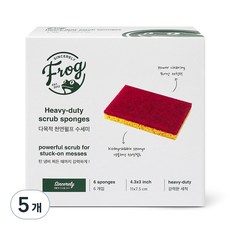 프로그 다목적 천연펄프 수세미, 6개입, 5개