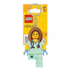 LEGO #KE156 經典護士LED燈鑰匙圈 6歲以上, 混和顏色, 1個