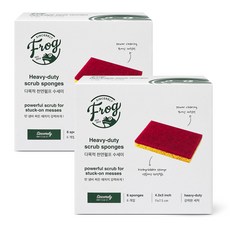 SINCERELY Frog 多用途天然紙漿菜瓜布, 6入, 2個