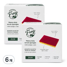 프로그 다목적 천연펄프 수세미, 6개입, 6개