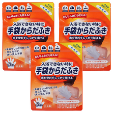 日本HondaYoko免沖水身體清潔手套, 溫和無香, 8個, 3組