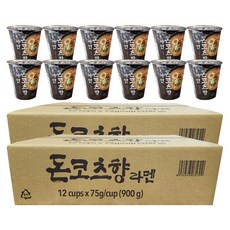 돈코츠향 라멘 소컵 라면 75g, 24개