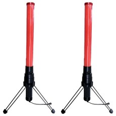 LED安全信號棒 + 三角支架組, 2套, 紅色 + 黑色