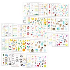 2Youngdesign 28款手帳裝飾貼紙, 混色, 2組
