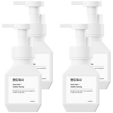 newnlook Poly 泡沫瓶 洗手乳補充空瓶 泡沫型 280ml + Q標籤貼紙 洗手乳套組, 白色(空瓶), 4套