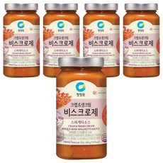 청정원 크랩&생크림 비스크로제 스파게티 파스타소스, 600g, 5개