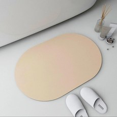 Ssolthong 可水洗珪藻土腳踏墊, 杏色