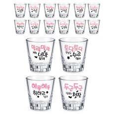 발룬피니 오늘한잔어때 소주잔 4p, 혼합색상, 4개