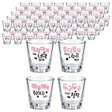 발룬피니 오늘한잔어때 소주잔 4p, 혼합색상, 20개