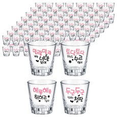 발룬피니 오늘한잔어때 소주잔 4p, 혼합색상, 40개