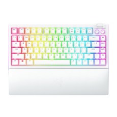 RAZER 雷蛇 黑寡婦蜘蛛幻彩版V4 75%鍵盤 英刻 白色, 1個, Orange Switch