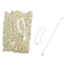 마다꾸미 볼체인 컬러군번줄 줄구슬 12cm, 베이지, 50개