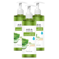 수안수 알로에베라 수딩젤 펌프형, 400ml, 3개