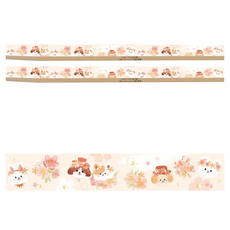 CARD LOVER 信的戀人 櫻花時系列 燙金和紙膠帶 30mm x 5m, 動物聚會, 8個