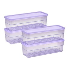 땡스소윤 냉동실 전용 밀폐용기 세트 쿨라벤더, 1개, 2호4p