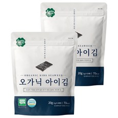룰루맘 오가닉 아이김 20봉, 김맛, 2개, 20g