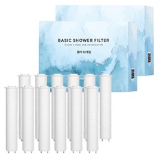 해피달링 베이직 샤워기 바디 필터 리필용 12p, 2개, 무향