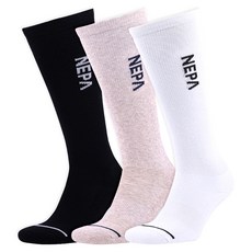 NEPA 女性Moraine緩衝及膝襪3件組, 白色 + 燕麥米色 + 黑色, 1套