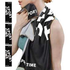 Hensen 運動健身毛巾, 黑色, 3個