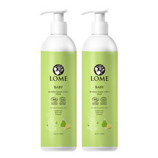 大地之愛 LOME 寶貝西洋梨泡泡露 3合1 泡泡浴/沐浴/洗髮, 500ml, 2瓶