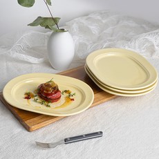 LaCeramique Le Plate陶瓷橢圓盤, 香櫞黃, 4入, 單品