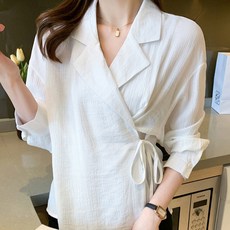 아뗄릭 더블카라 스트랩 셔츠 03450