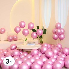 P&B UNITY 金屬圓形氣球 30cm 50入, 17 嬰兒粉, 3個