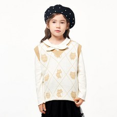 OWLEY BARN 孩童貓頭鷹V領背心