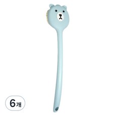 潔淨沐浴身體背部沐浴刷, 藍色, 1入, 6個