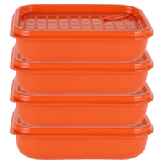 실리만 국내생산 뉴트로 삶아쓰는 실리콘 용기 390ml (2P) 홍시 1개 2P, 4개