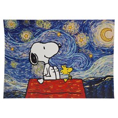 SNOOPY 史努比 史努比大師鉅作A3海報 星夜, 無框