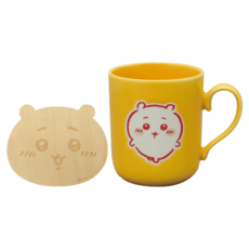 yamaka 山加商店 吉伊卡哇 Chiikawa 陶瓷馬克杯 附造型杯墊 300ml, 1個, 黃色