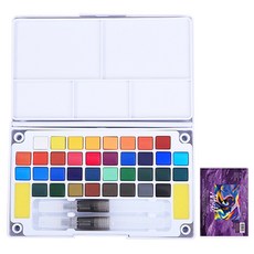 fullcolors 36色水彩固體顏料+速寫本套組, 36色